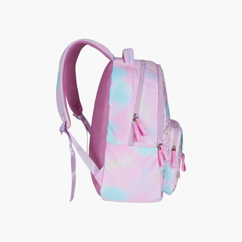 بوز Printed Backpack with Adjustable Straps and Zip Closure - 6x12x21 cms